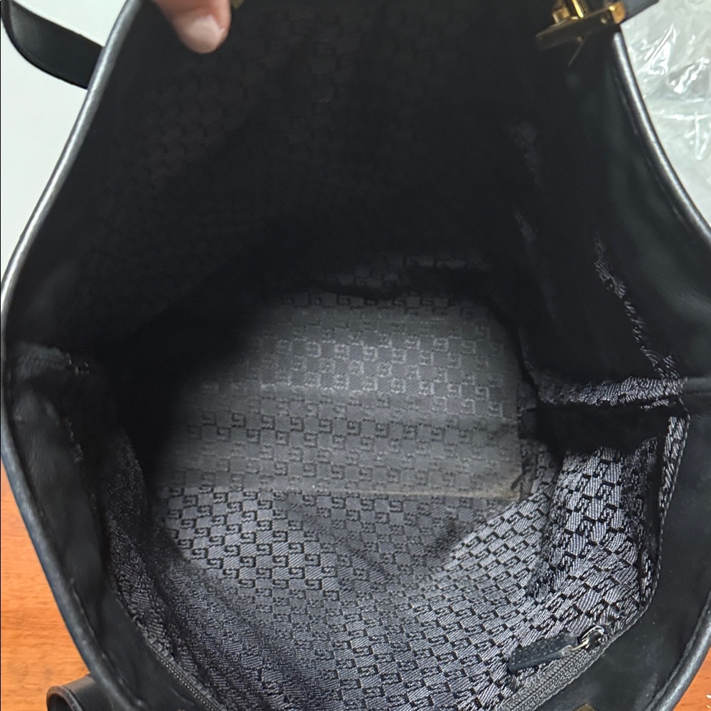 Authentic Black Gucci Quilted Leather Tote with Gold Hardware & GG wallet - Picture 14 of 16